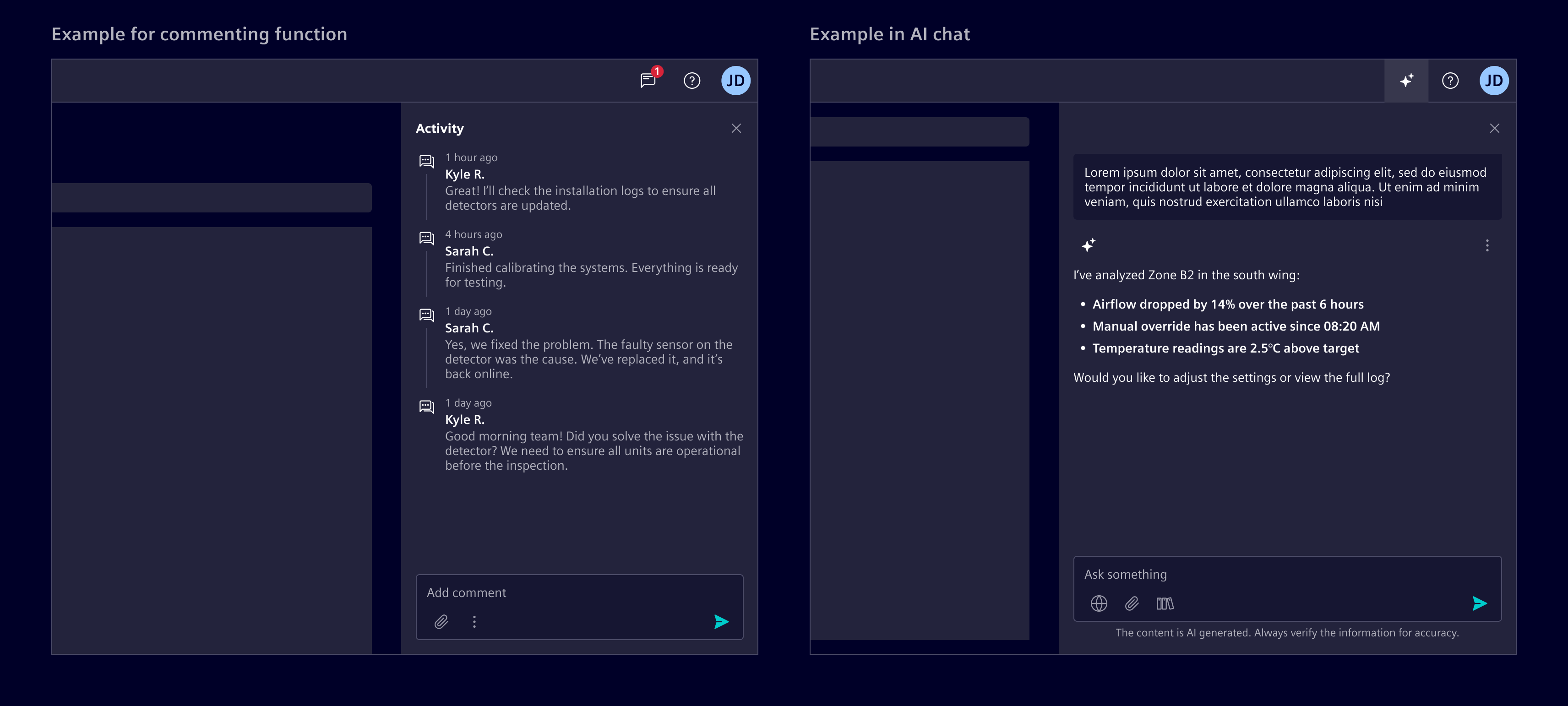 chat input example