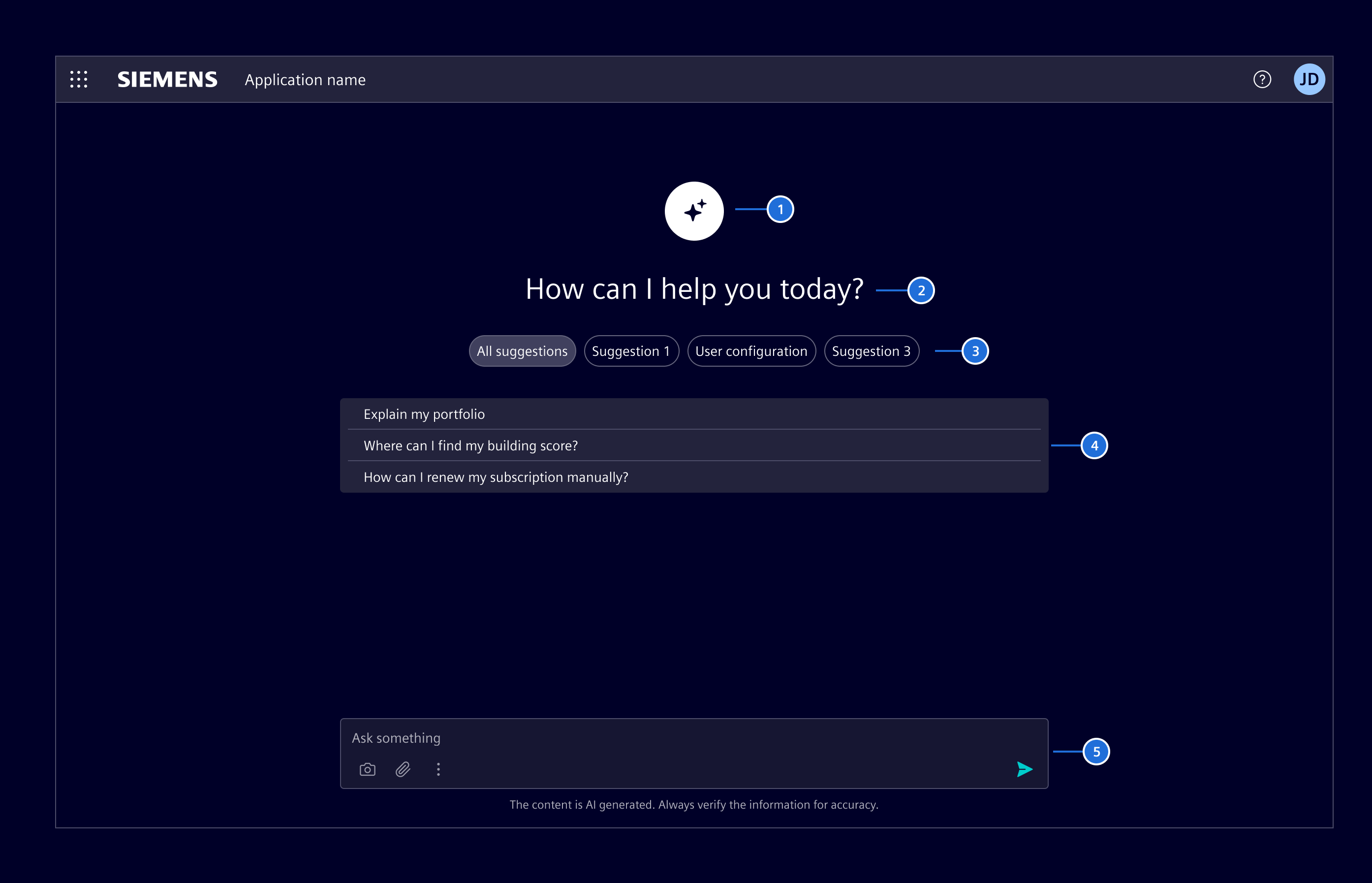 AI initial screen